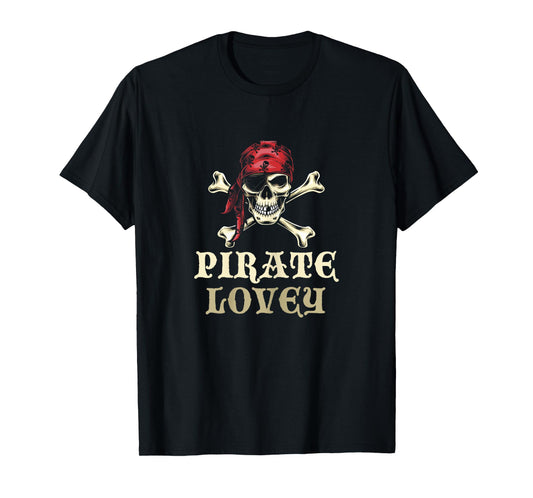 Pirate Lovey Skull Matching Grandma Halloween Costume T-Shirt