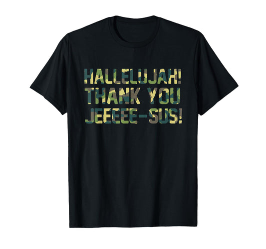 Hallelujah Christian Camo Design for Church Fans T-Shirt