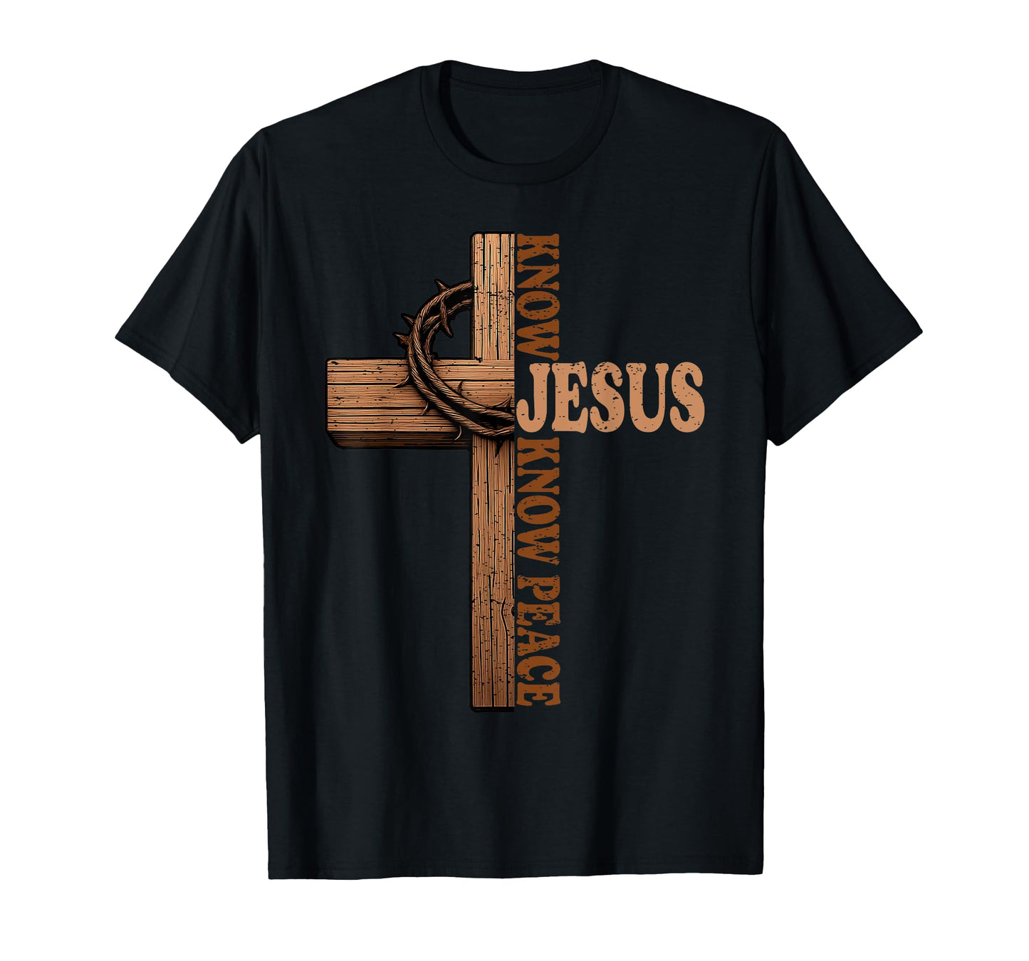 Know Jesus Peace Christian Cross Religion God Church T-Shirt
