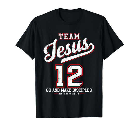 Jesus Baseball Team Jesus Christian Matthew 28:19 Verse T-Shirt