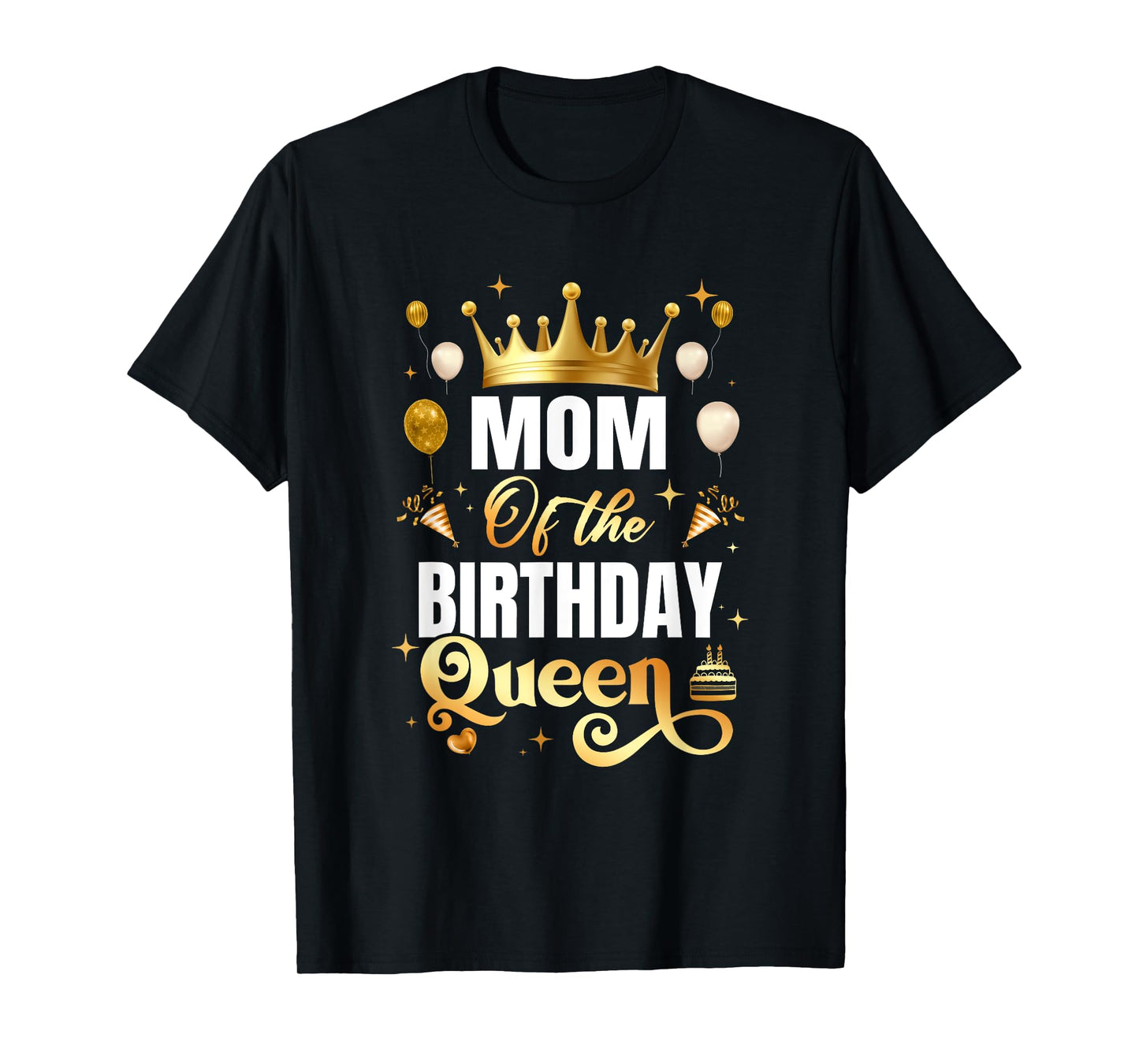 Mom Of The Birthday Queen Funny Matching Birthday Party T-Shirt