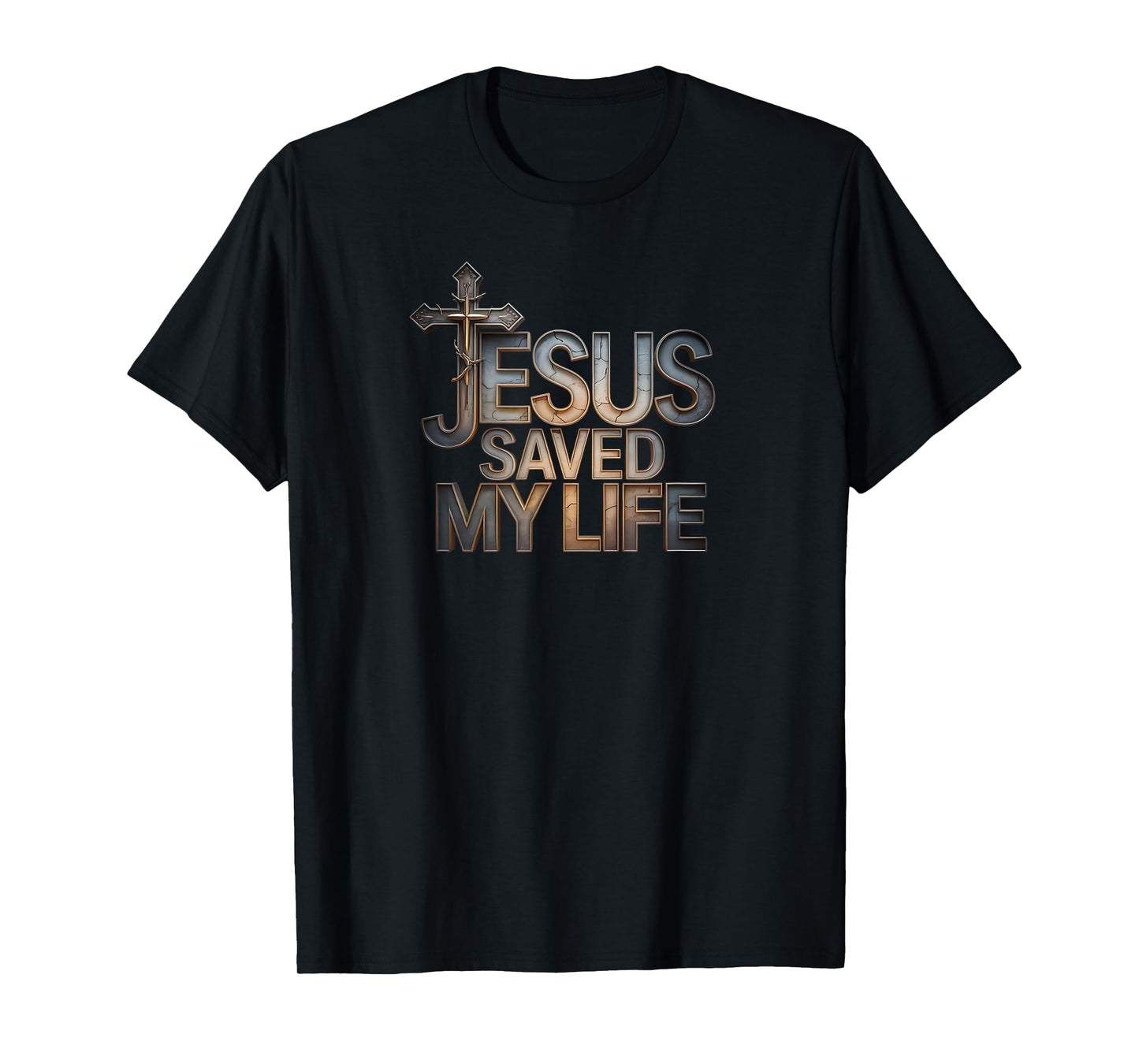 Christian Jesus Saved My Life Cross Faith Bible T-Shirt