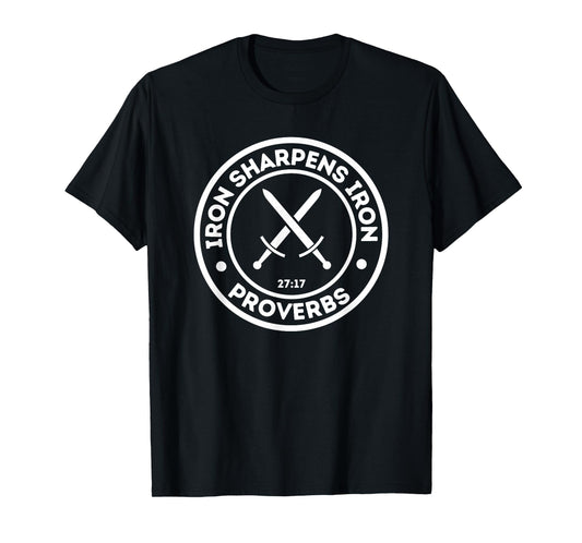Iron Sharpens Iron Christian Print T-Shirt