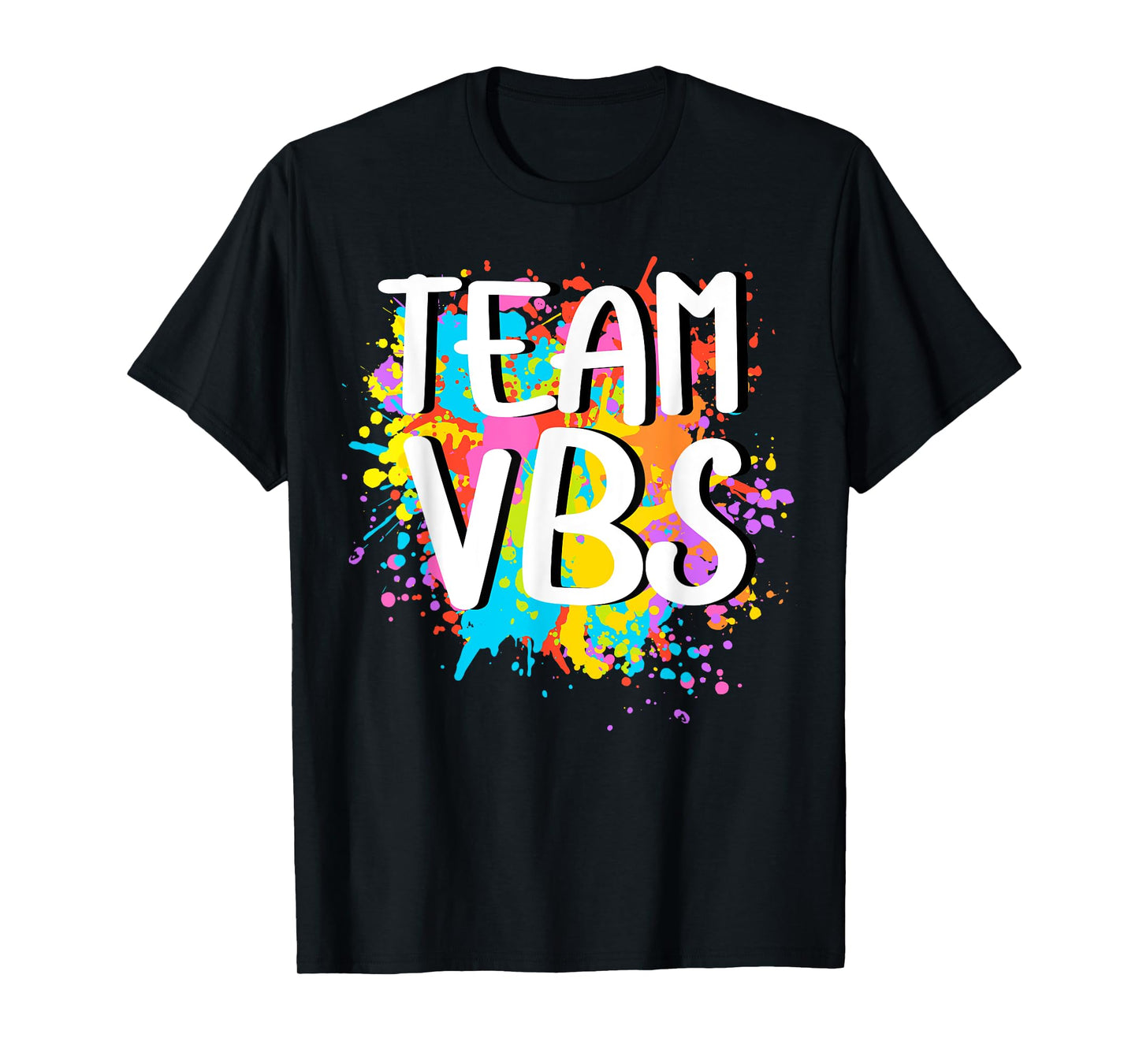 Team VBS Vacation Bible School I Love Paint Splatter Artist T-Shirt