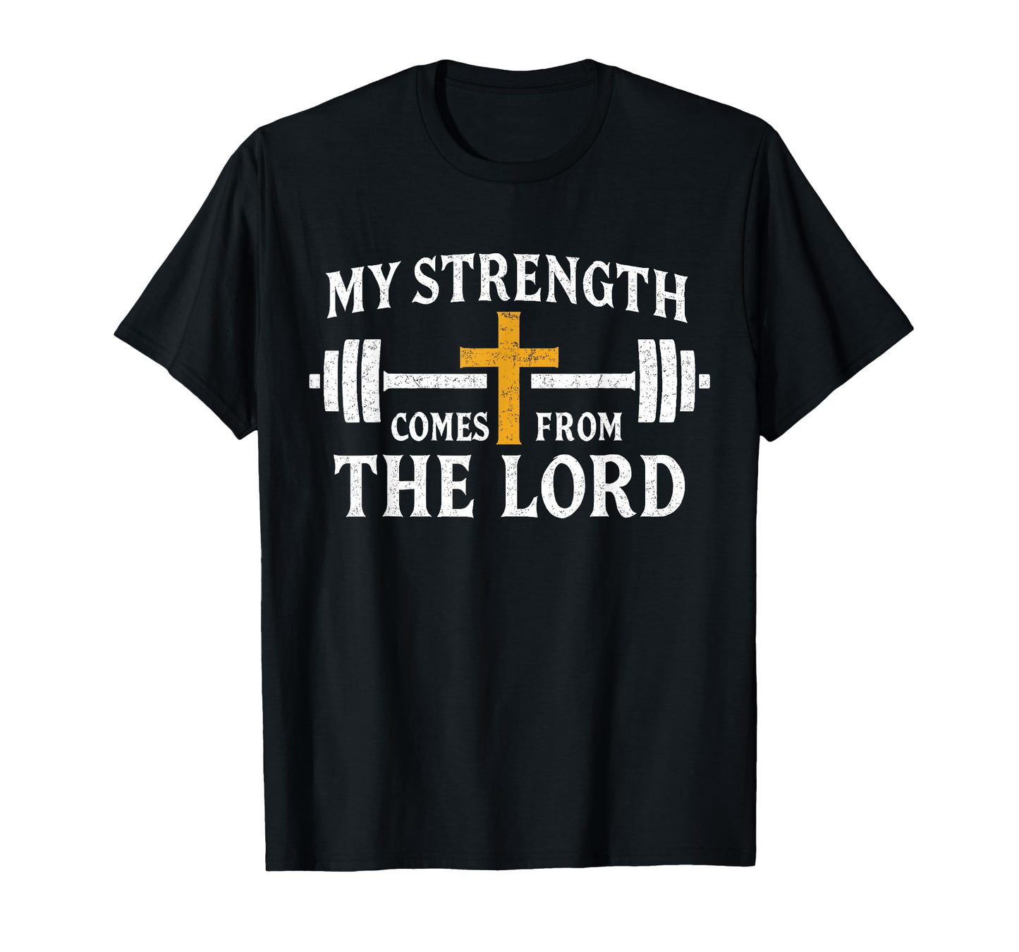 My Strength Christian Men Bible Verse Gym Workout Faith T-Shirt