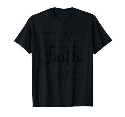 Retro Faith Christian - Faith Based Bible Verse Religious T-Shirt