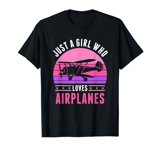 Just a Girl who Loves Airplanes Women T-Shirt