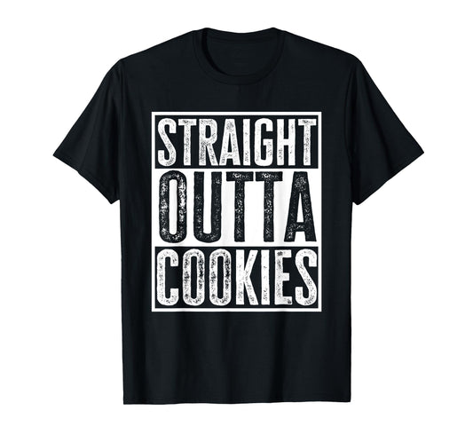 Straight Outta Cookies Funny Sarcasm Quote Vintage T-Shirt