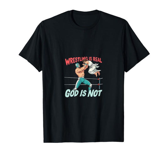 Funny Atheist Wrestling Humor Religion Jesus T-Shirt