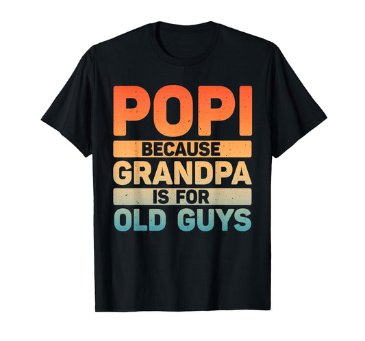Popi Design For Grandpa From Grandkids Father's Day Popi T-Shirt