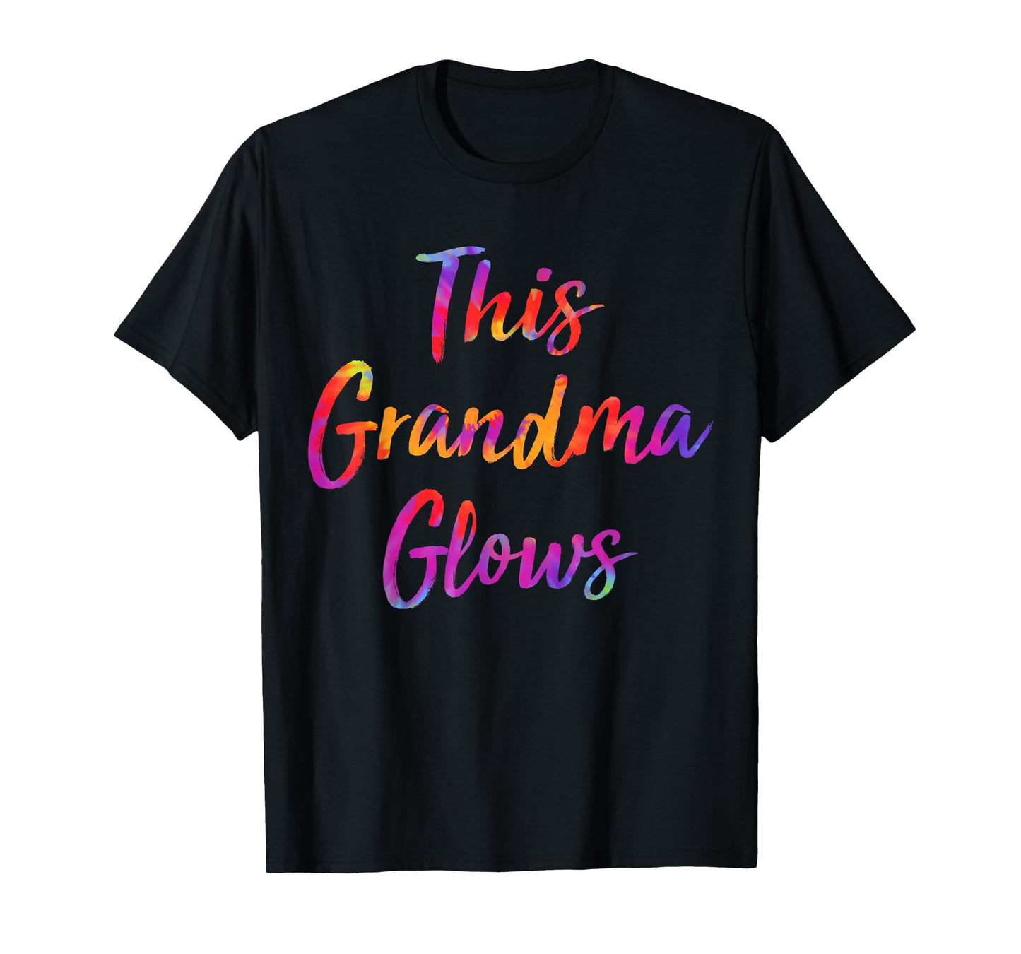This Grandma Glows Colorful 80s 90s Happy Mothers Day T-Shirt