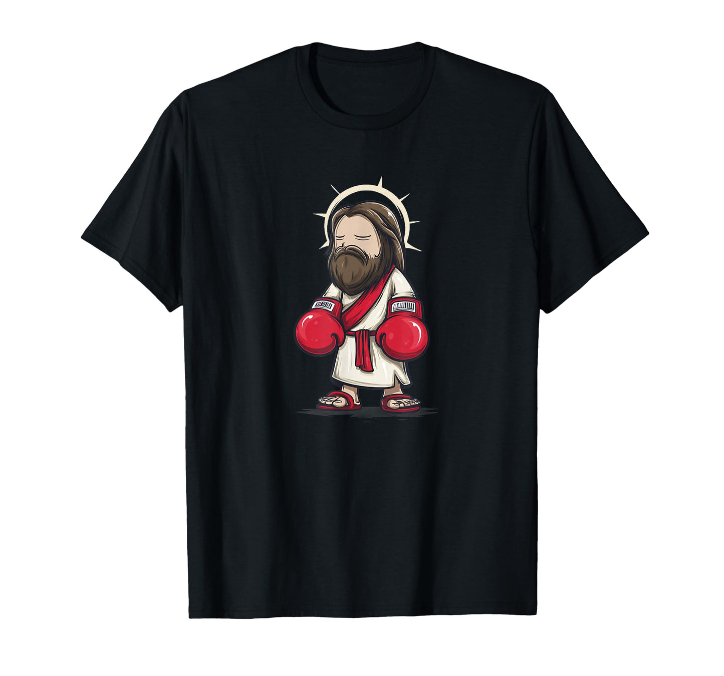 Cool Jesus Fight Costume in Cartoon and Box Look T-Shirt
