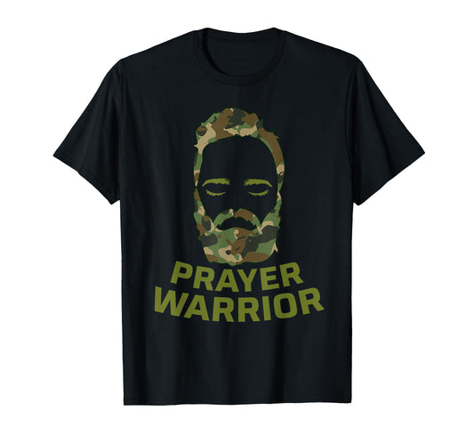 Prayer Warrior Men Camo God Jesus T-Shirt