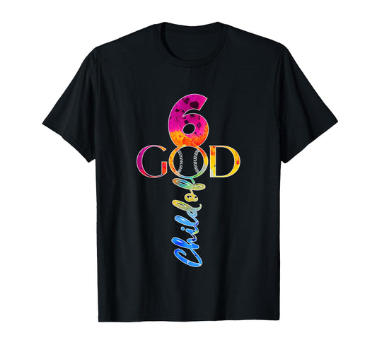JESUS 6 YEARS CHILD OF GOD BASEBALL 6TH BIRTHDAY T-Shirt