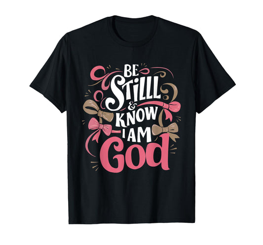 Be Still and Know That I Am God Psalm Bible Verse Coquette T-Shirt