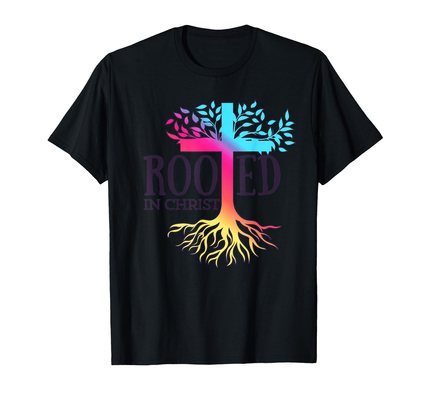 Rooted in Christ Tree Roots T-Shirt