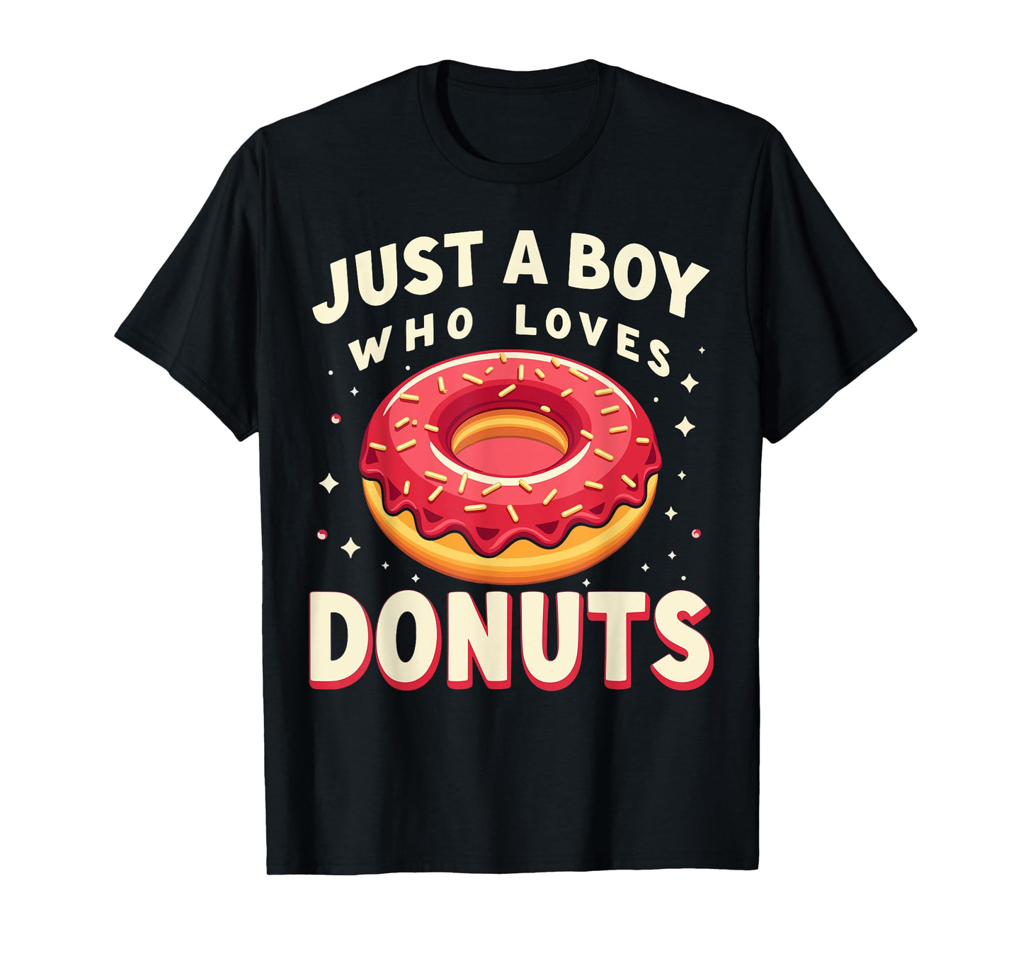 Just a Boy Who Loves Donuts Doughnuts Birthday Party T-Shirt