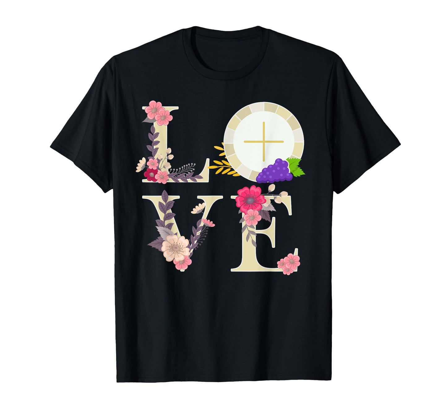 Eucharist Host Catholic 1st Holy Communion Gifts for Girls T-Shirt