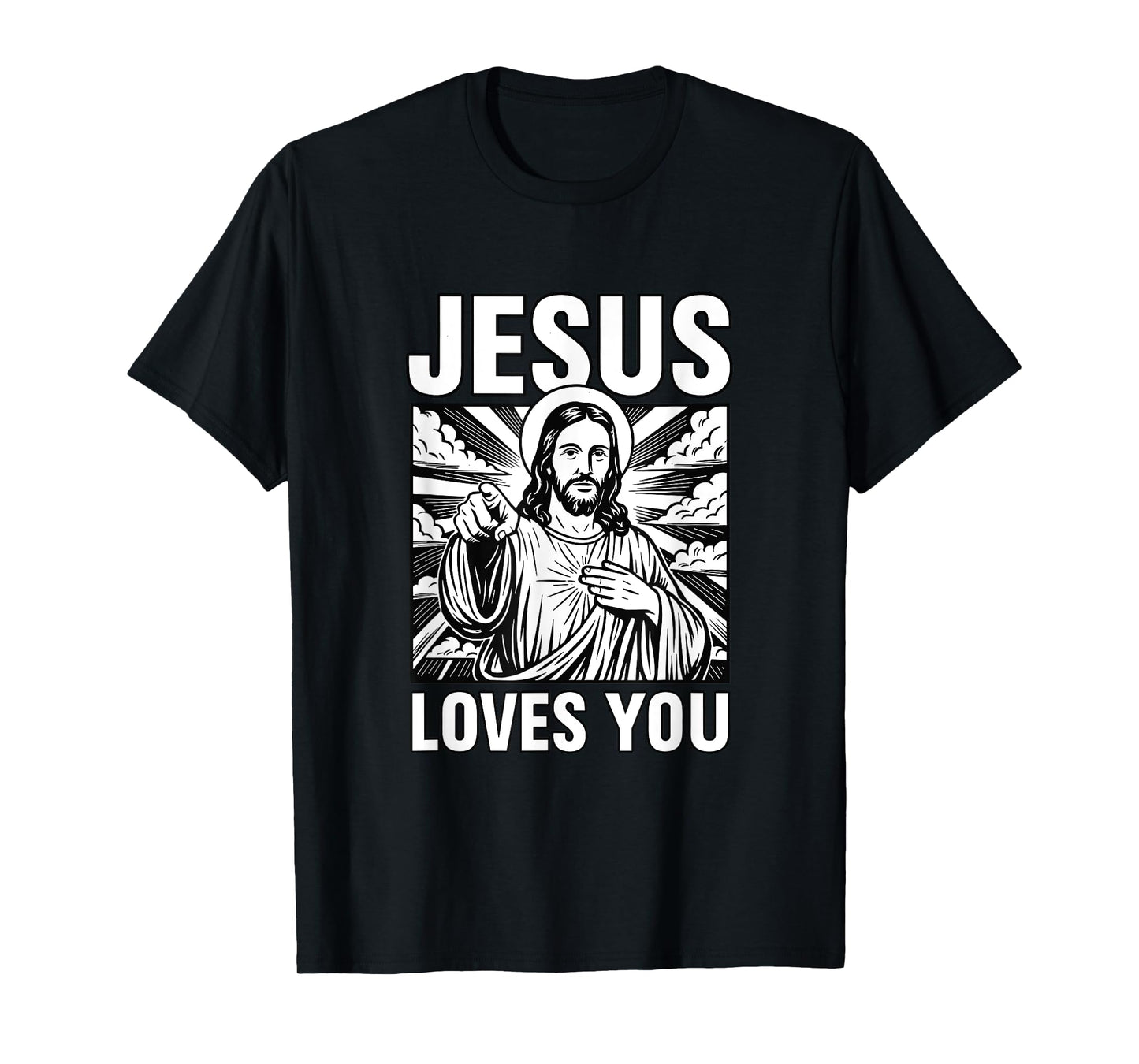 Jesus Loves You Vintage Design T-Shirt