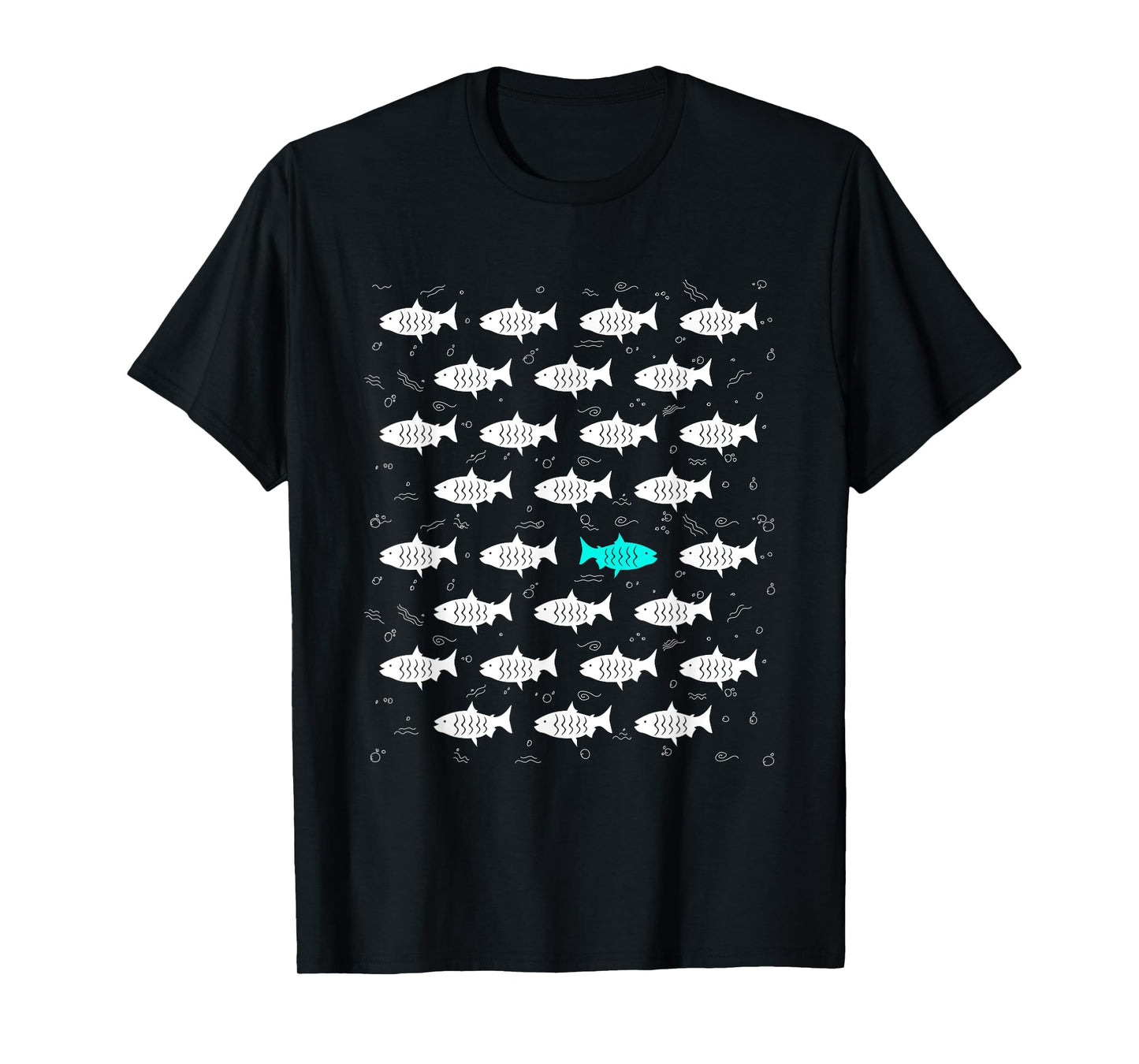 Fish Swimming Against the Ocean and against Current design T-Shirt