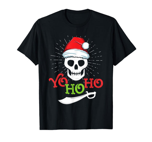 Yo Ho Pirate Boat Cruise Xmas Men Inappropriate Christmas T-Shirt
