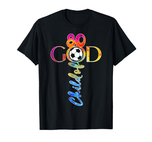 JESUS 80 YEARS CHILD OF GOD SOCCER 80TH BIRTHDAY T-Shirt