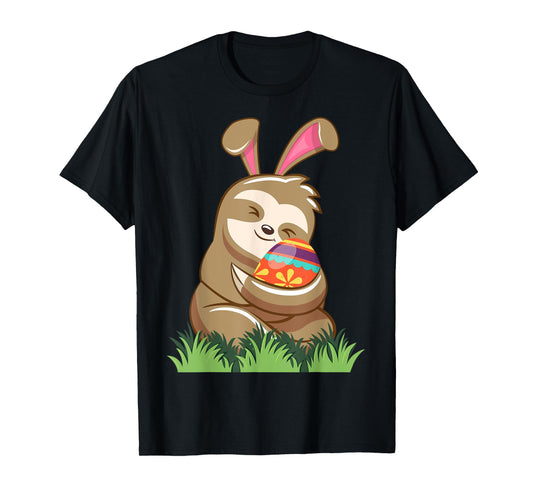 Easter Sloth Bunny Tee Easter Basket Eggs Hunting Sloth T-Shirt