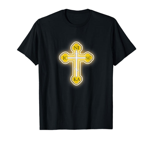 Russian Greek Christian Gift Easter Orthodox Cross T-Shirt