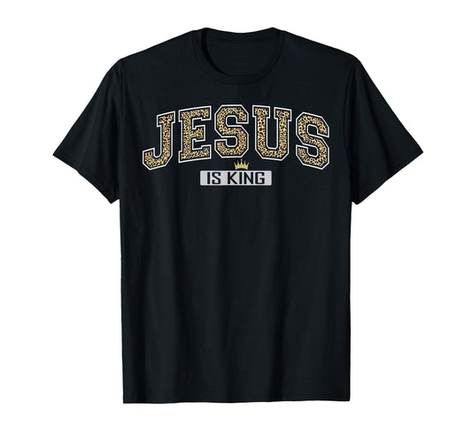 Jesus is King Christian Cross God Faith Bible Religious Pray T-Shirt