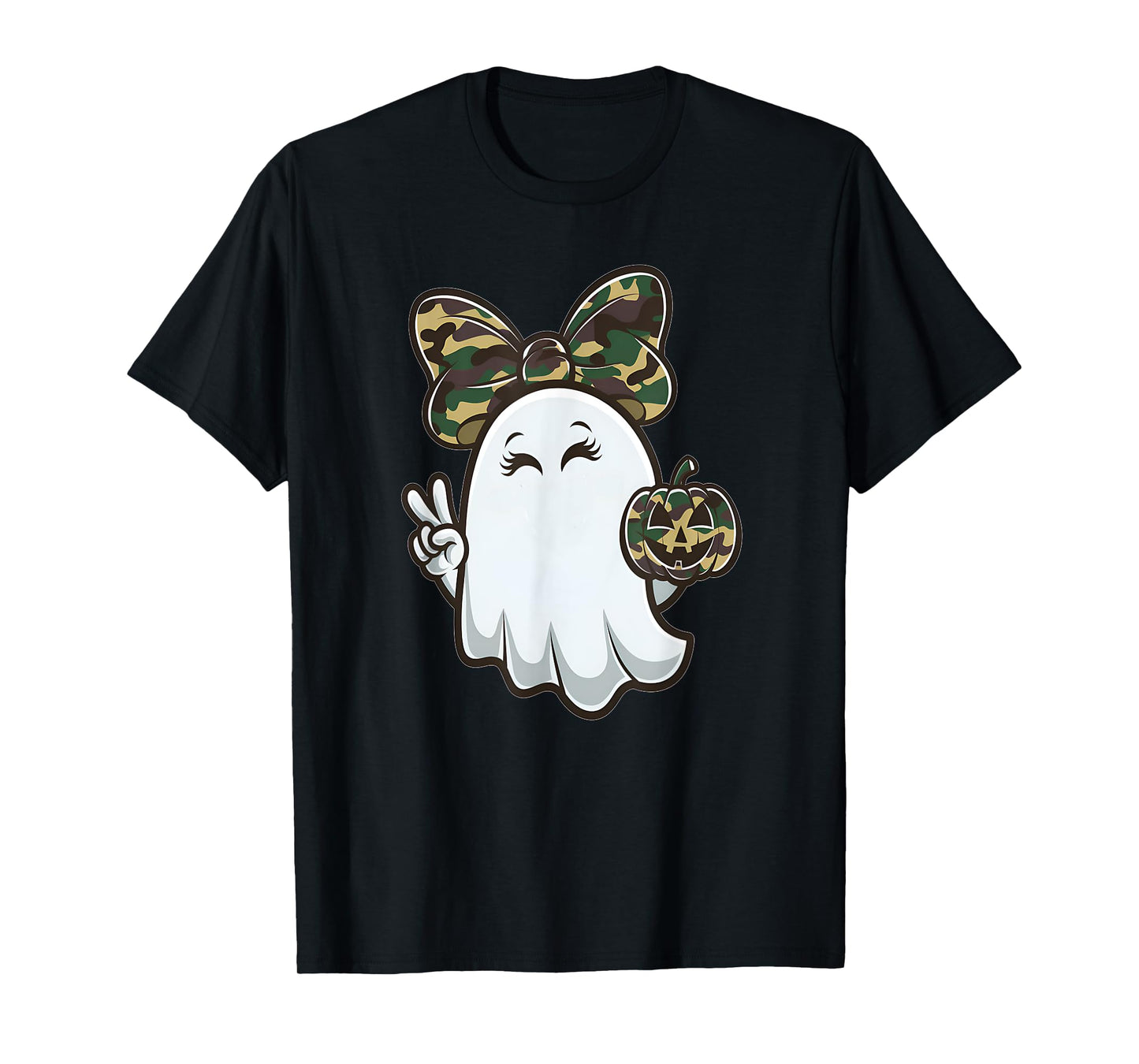 Funny Hello Hunting Season Halloween Camouflage Camo Ghost T-Shirt