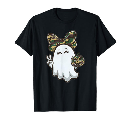 Funny Hello Hunting Season Halloween Camouflage Camo Ghost T-Shirt