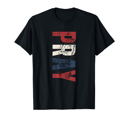 Patriotic Pray Christian USA Red White Blue Typography Item T-Shirt