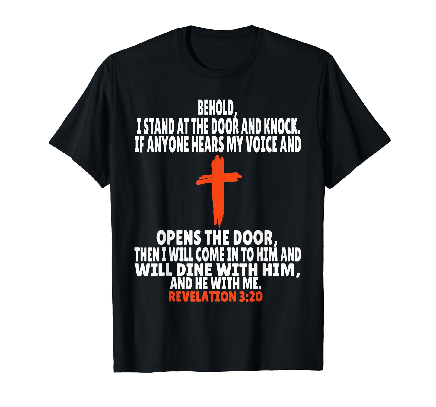 Revelation 3:20 Bible Verses Scripture T-Shirt