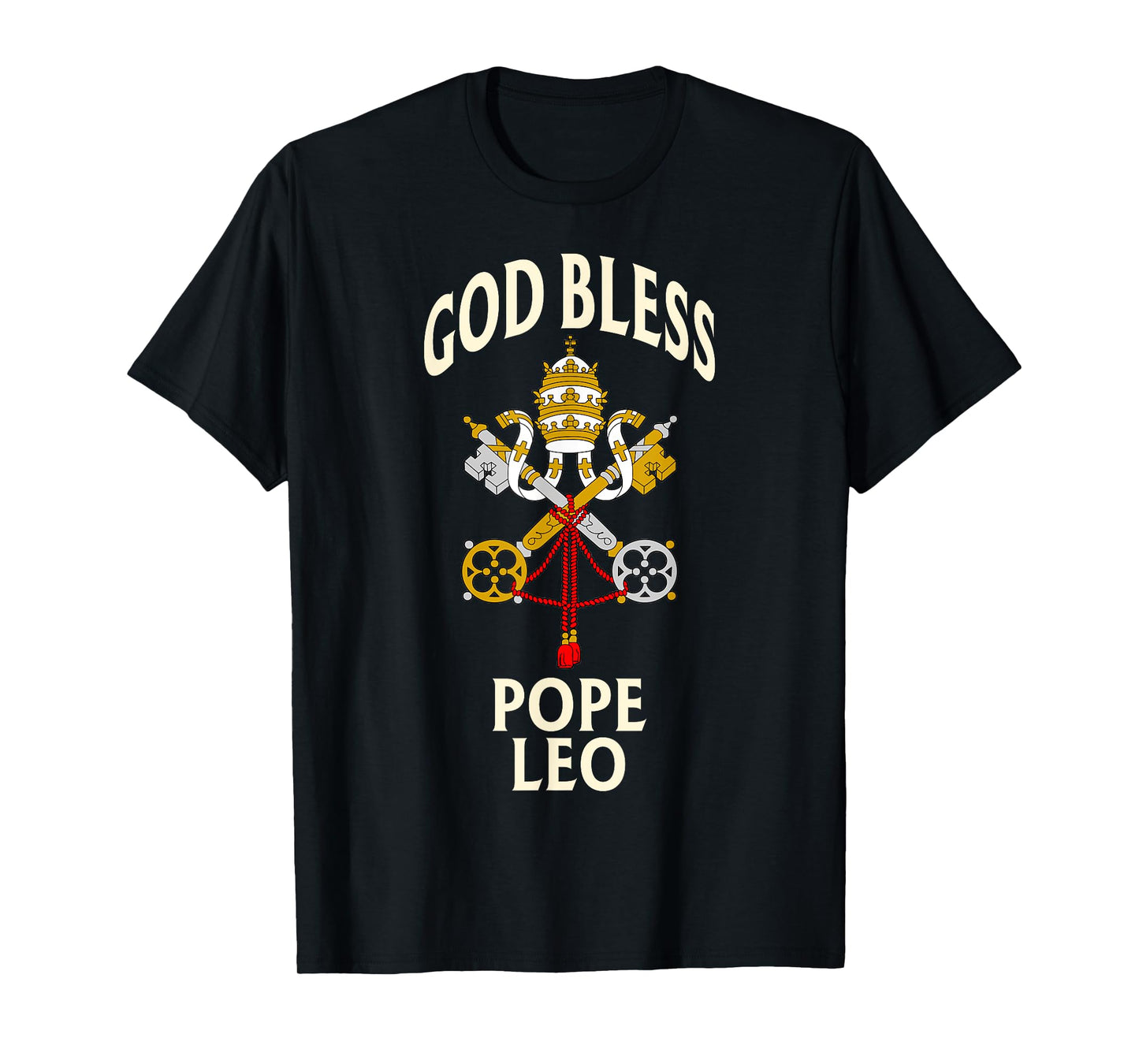 God Bless Pope Leo Vatican Crest Catholic Prayer Blessing T-Shirt