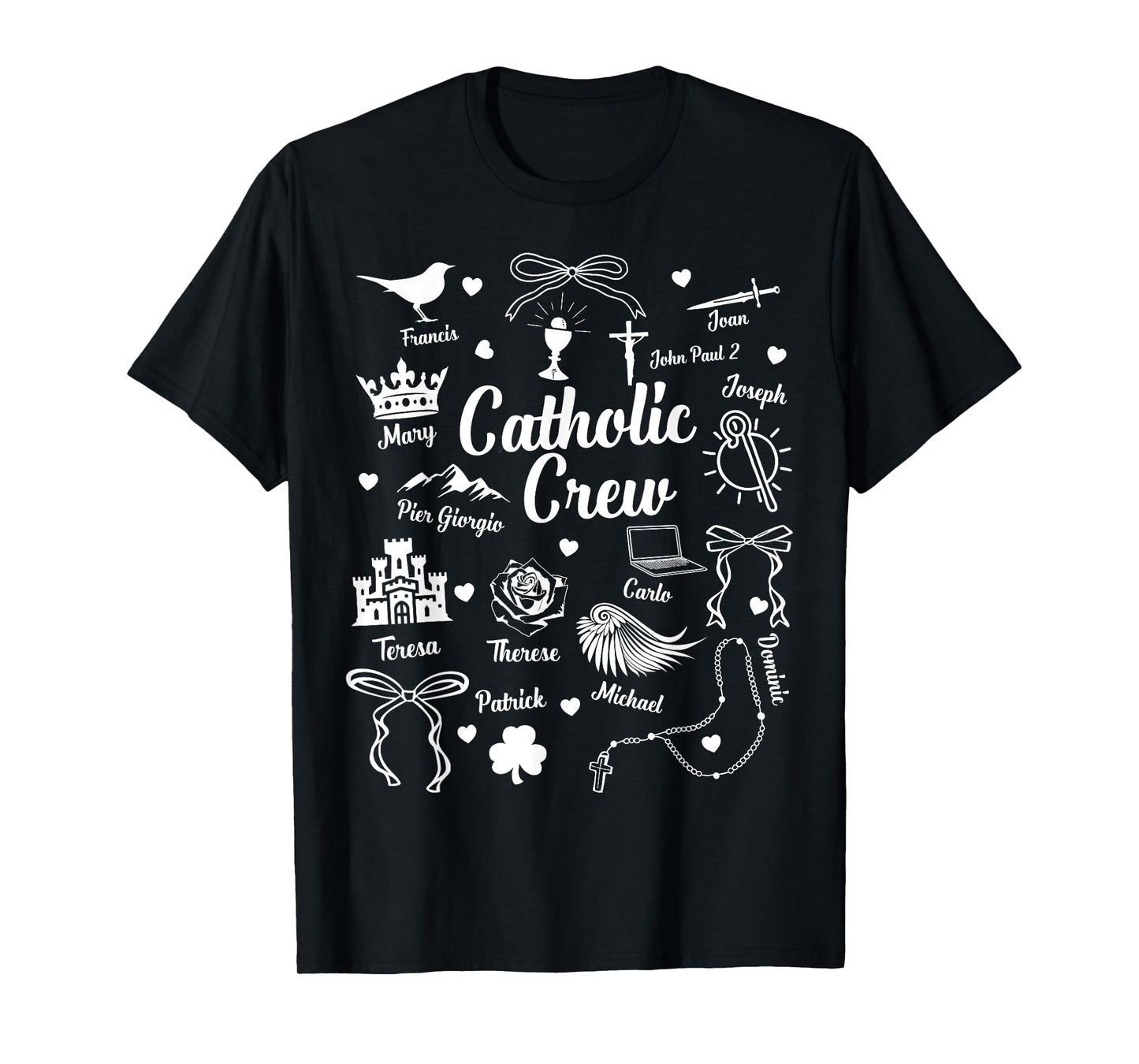 Catholic Crew Religious Catholic Faith Pray for Us T-Shirt