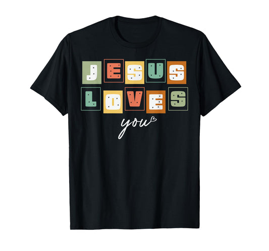 Jesus Loves You Christian Faith Retro Vintage T-Shirt
