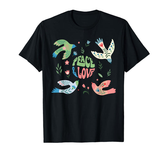 Groovy World Peace Day Peace Bird International Day of Peace T-Shirt