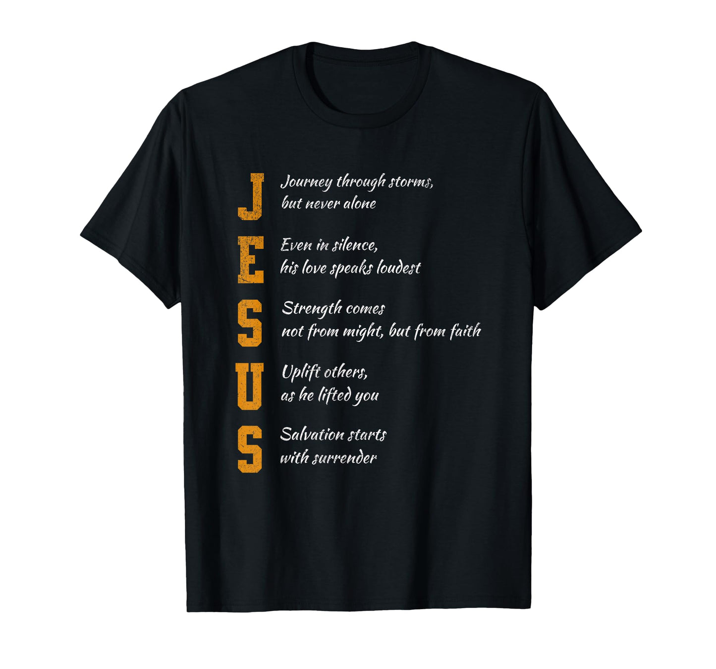 Jesus Christian Faith Love Strength God Men Women Kids T-Shirt