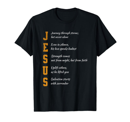 Jesus Christian Faith Love Strength God Men Women Kids T-Shirt
