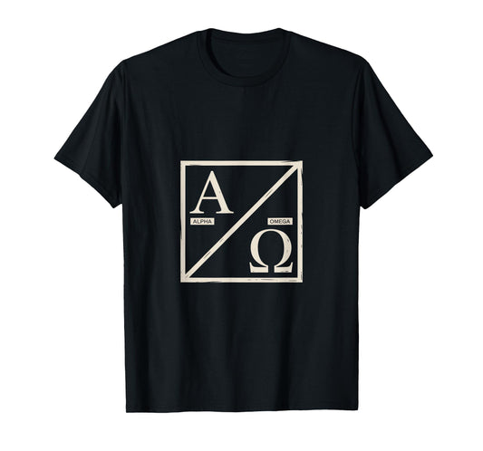 Alpha Omega Christian Faith Symbol Scripture Verse T-Shirt