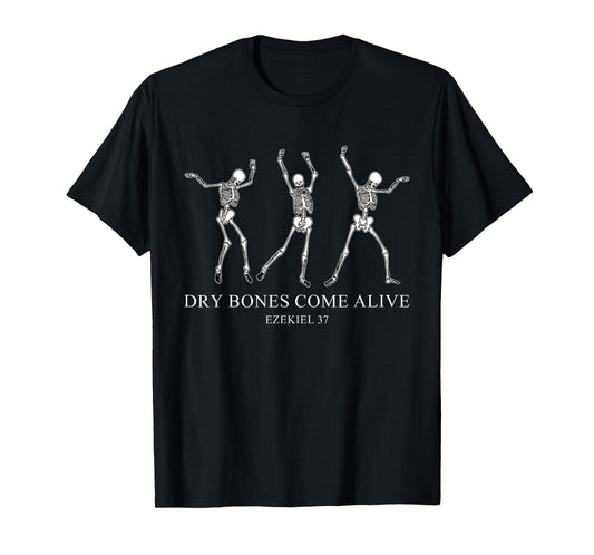 Retro Dry Funny Bones Come Alive Dancing Skeleton Halloween T-Shirt