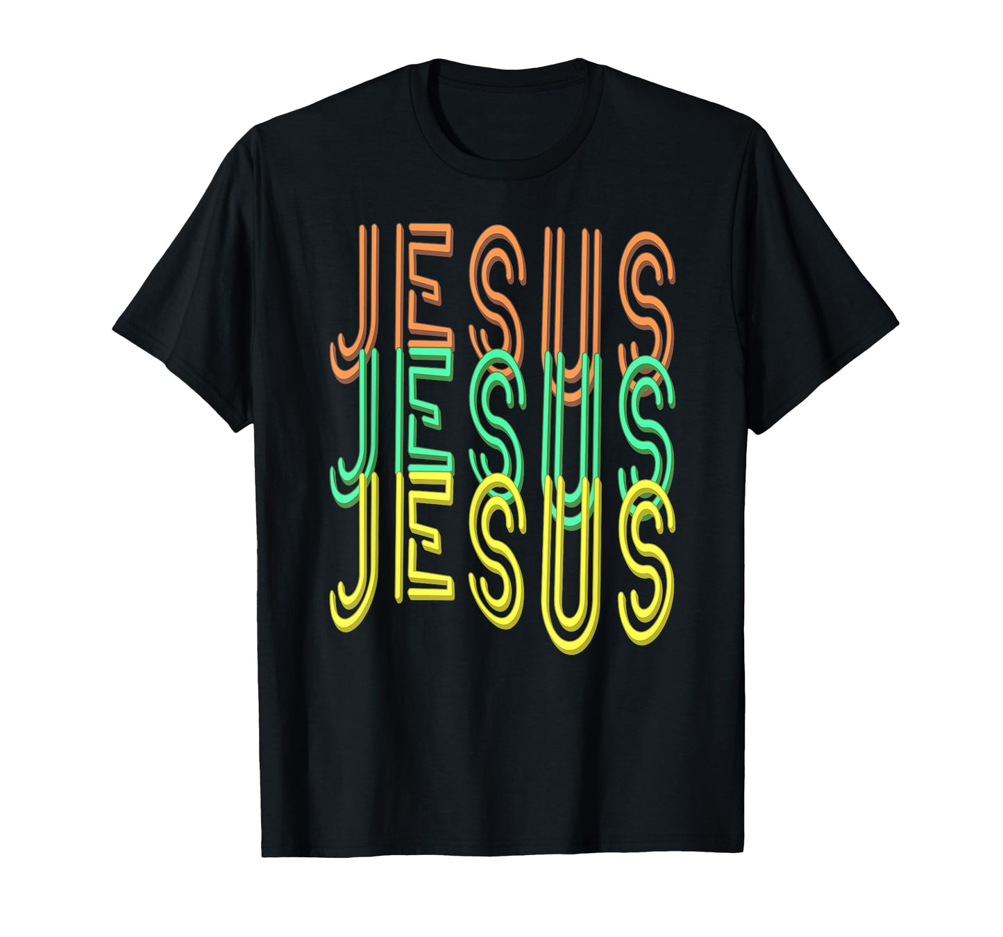 Jesus Jesus Jesus (Simulated Neon Sign Font) T-Shirt