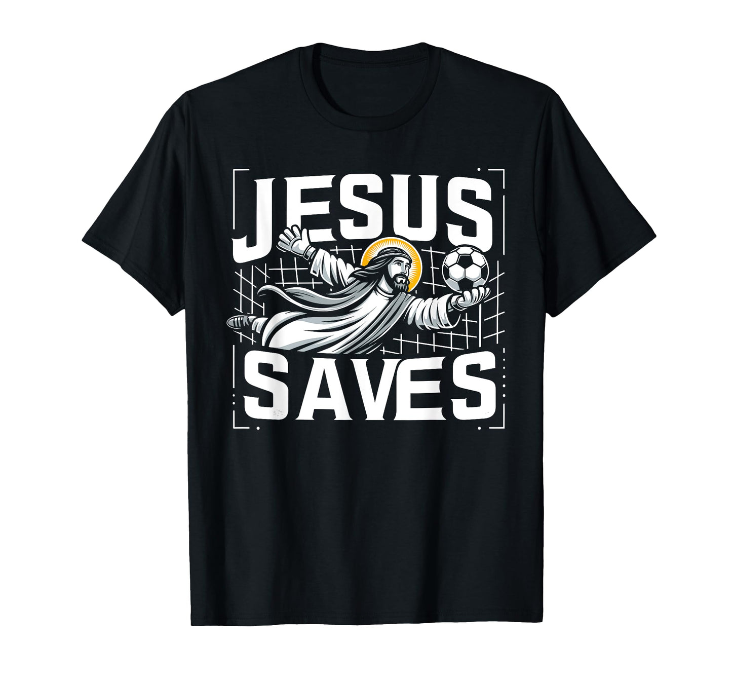 Vintage Jesus Saves Soccer Goalie T-Shirt