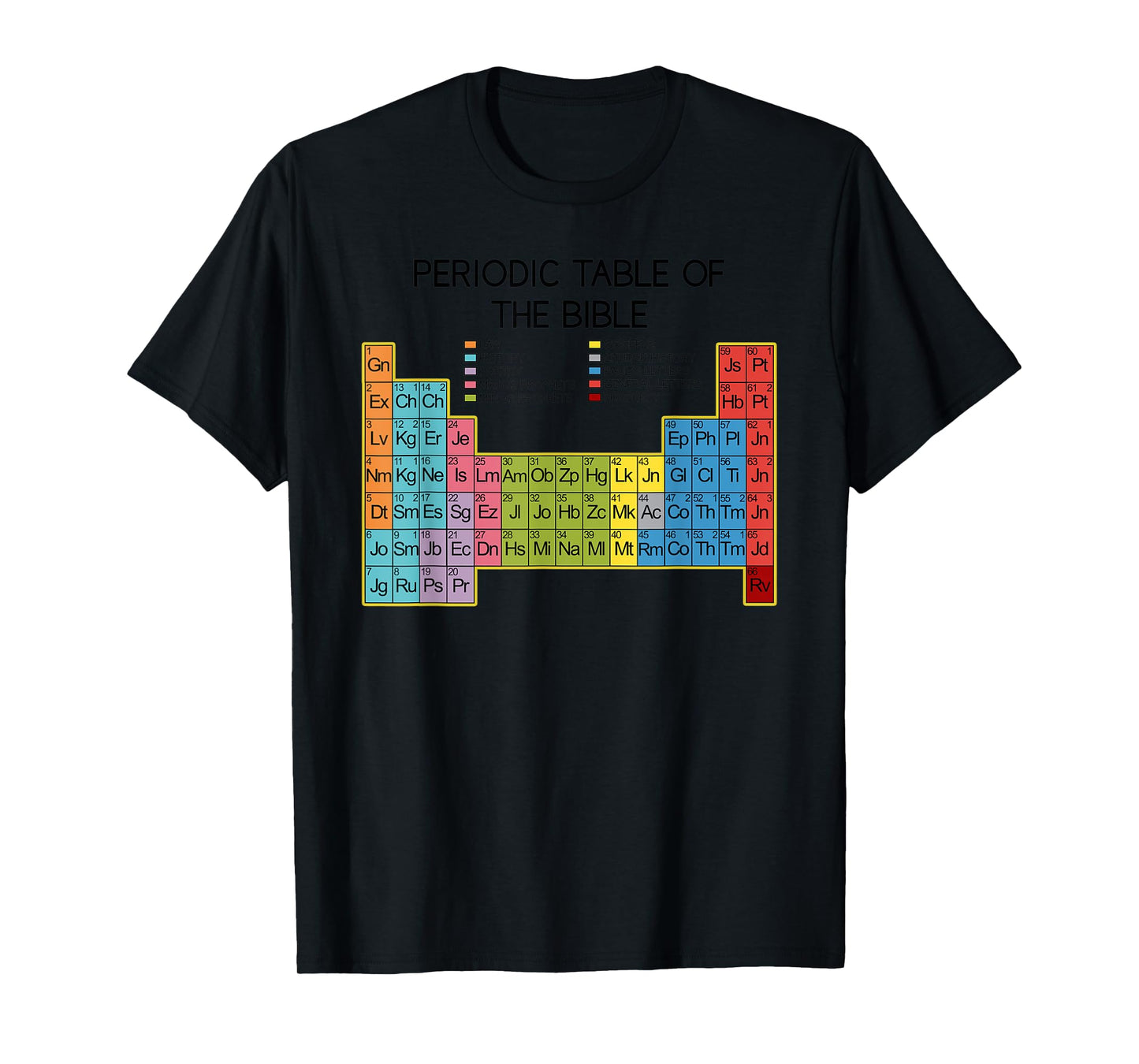 Christian Gift - God's Word - Periodic Table of the Bible T-Shirt