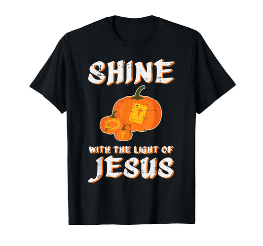 Halloween Christian Shine Light Jesus Costume Men Women Kids T-Shirt