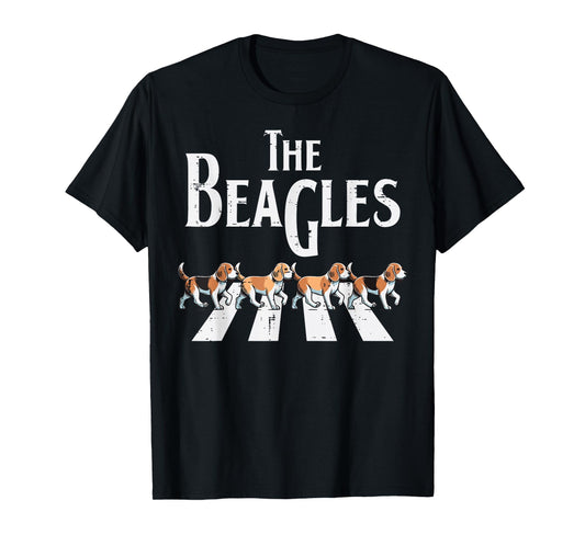 The Beagles Dogs Crossing Funny Saying Parody Men Women Kids T-Shirt