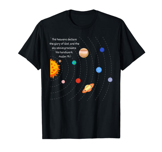Astronaut Space Planets Solar System Christian Faith Jesus T-Shirt