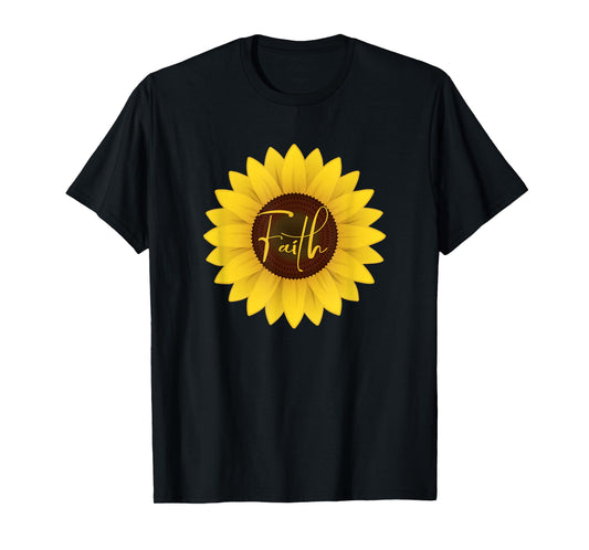 Funny Faith Christian Gift Sunflower for Women T-Shirt