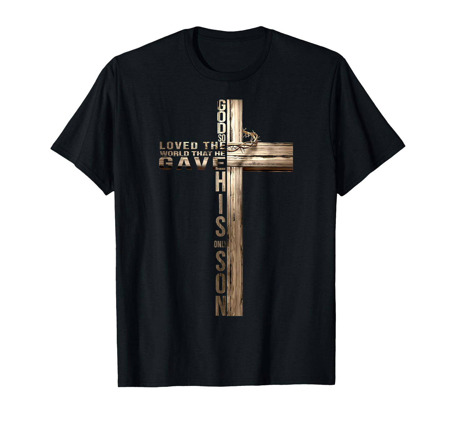 For God So Loved The World Christian John 3 16 Bible Verse T-Shirt