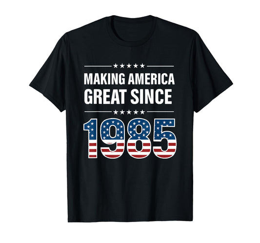 USA American Flag Funny 1985 40th Years Old 1985 Birthday T-Shirt